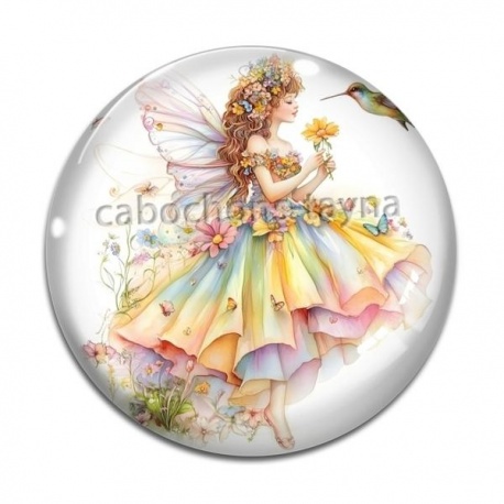 Cabochon Verre - fée
