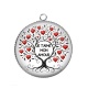 Pendentif Cabochon Argent - je t'aime mon amour