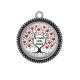 Pendentif Cabochon Argent - je t'aime mon amour