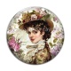 Cabochon Verre - femme ancienne