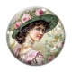 Cabochon Verre - femme ancienne