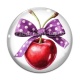 Cabochon Verre - cerise