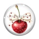 Cabochon Verre - cerise