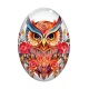 Cabochon Verre Ovale - chouette