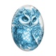Cabochon Verre Ovale - chouette