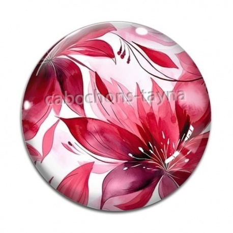 Cabochon Verre - fleur