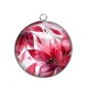 Pendentif Cabochon Argent - fleur