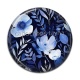 Cabochon Résine - fleur bleue