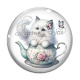 Cabochon Verre - chat