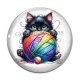 Cabochon Verre - chat