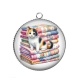 Pendentif Cabochon Argent - chat