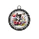 Pendentif Cabochon Argent - chat