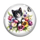 Cabochon Verre - chat