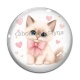 Cabochon Verre - chat