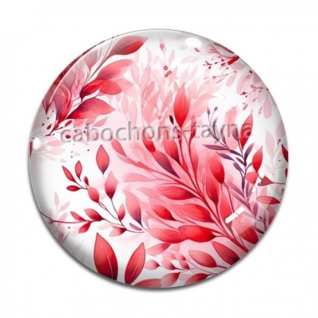 Cabochon Verre - feuille