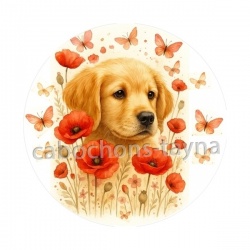 chien coquelicot