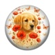 Cabochon Résine - chien coquelicot