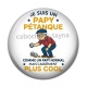 Cabochon Résine - je suis un papy pétanque 