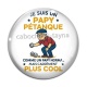 Cabochon Verre - je suis un papy pétanque 