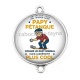 Connecteur Cabochon Argent - je suis un papy pétanque 