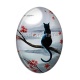 Cabochon Résine Ovale - chat