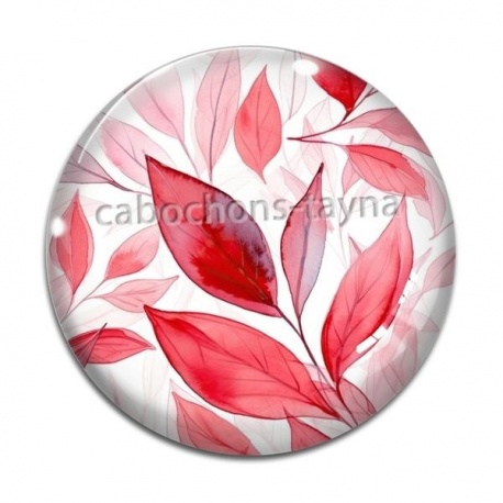 Cabochon Verre - feuille