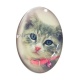 Cabochon Verre Ovale - chat