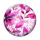 Cabochon Verre - fleur et feuille