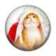 Cabochon Résine - chat de noël