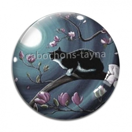 Cabochon Verre - chat