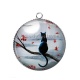 Pendentif Cabochon Argent - chat