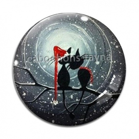 Cabochon Verre - chat