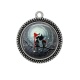 Pendentif Cabochon Argent - chat