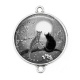 Connecteur Cabochon Argent - chat