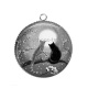Pendentif Cabochon Argent - chat