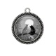 Pendentif Cabochon Argent - chat