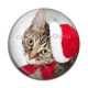Cabochon Résine - chat de noël