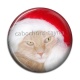 Cabochon Résine - chat de noël
