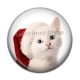 Cabochon Résine - chat de noël