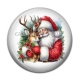 Cabochon Résine - père noël et le cerf
