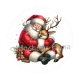 père noël et le cerf