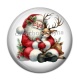 Cabochon Résine - père noël et le cerf