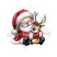 père noël et le cerf