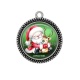 Pendentif Cabochon Argent - joyeux noël