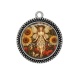 Pendentif Cabochon Argent - fée tournesol