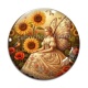 Cabochon Verre - fée tournesol