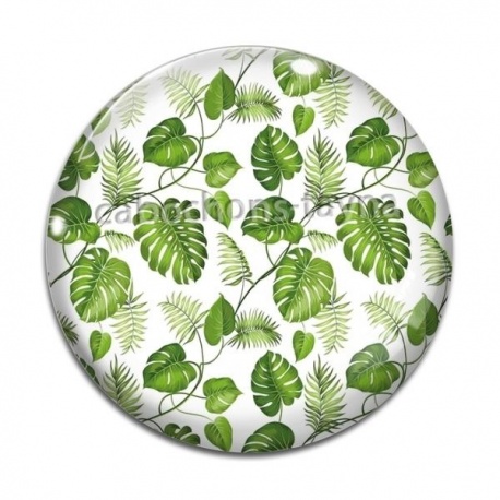 Cabochon Verre - feuille