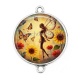 Connecteur Cabochon Argent - fée tournesol