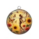 Pendentif Cabochon Argent - fée tournesol