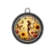 Pendentif Cabochon Argent - fée tournesol